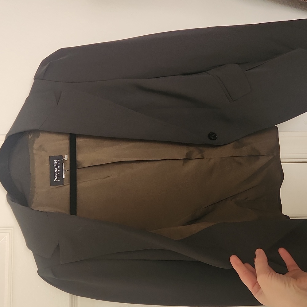 Patrizia Pepe Firenze Olive Green One Buttom Blazer Jacket - Picture 13 of 13